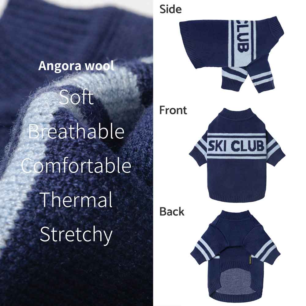 Cozy Ski Club Winter Sweater for Dogs - Fitwarm Dog Clothes