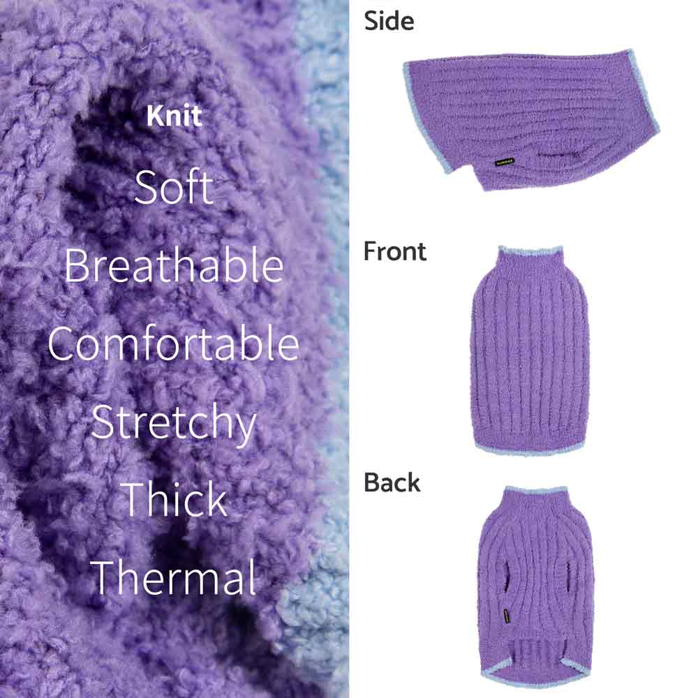 Periwinkle Knit Dog Sweater - Fitwarm Dog Clothes