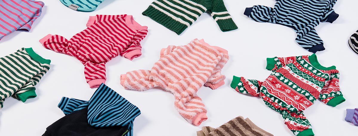 Cozy Dog Striped Pajamas - Fitwarm Dog Clothes