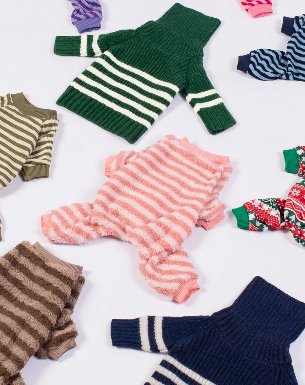 Cozy Dog Striped Pajamas - Fitwarm Dog Clothes