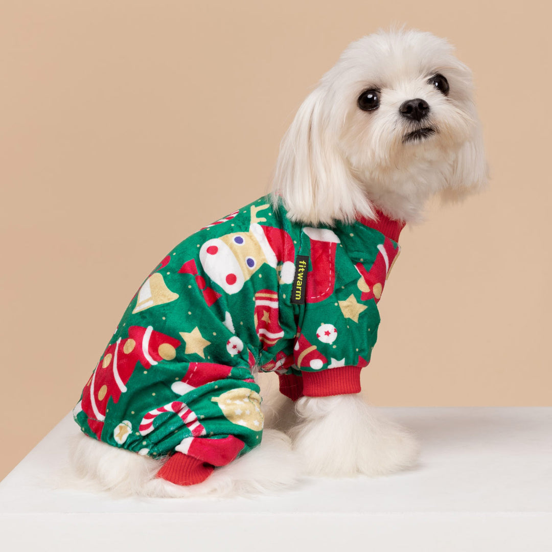 Christmas Onesie for Dogs - Fitwarm Dog Pajamas