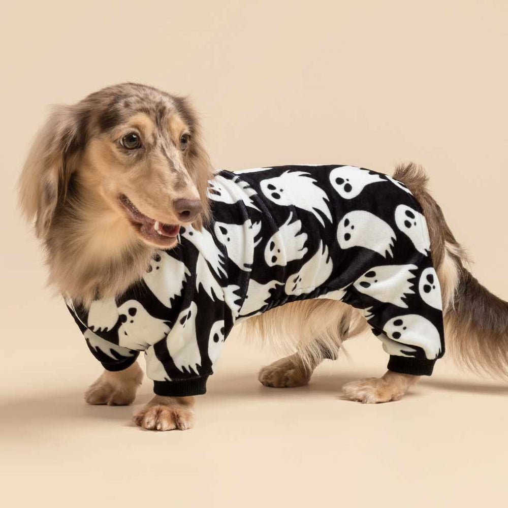 Funny Ghost Halloween Dog Pajamas - Fitwarm Dog Clothes