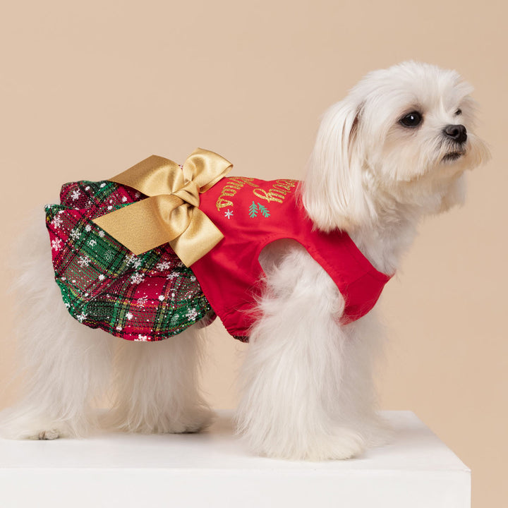 Christmas Plaid Dress for Dogs - Fitwarm Dog Clothes