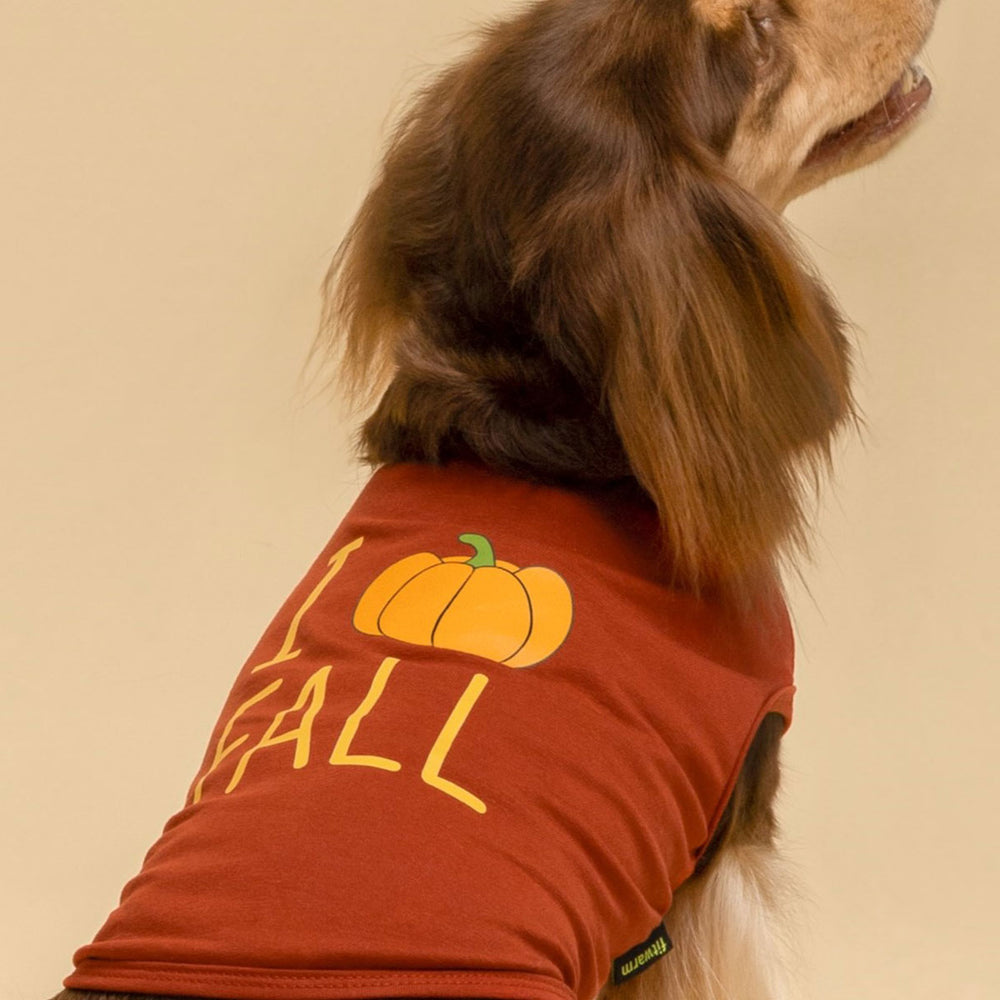 Funny I Love Fall Dog Tank Top - Fitwarm Dog Clothes