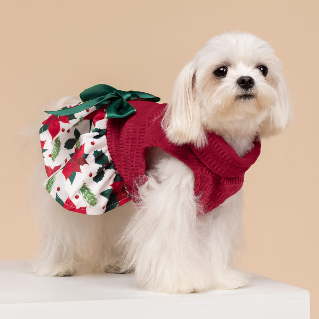 Cozy Dog Christmas Dress - Fitwarm Dog Christmas Clothes