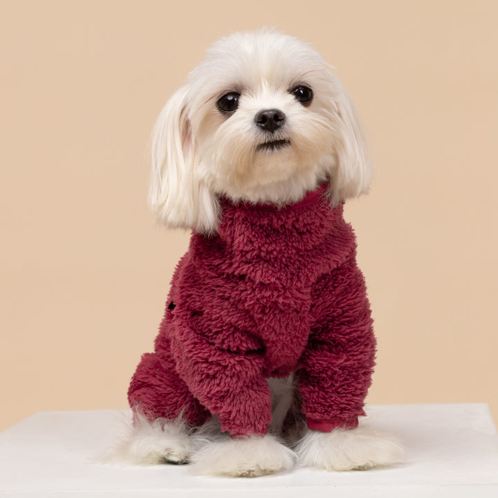 Fuzzy Velvet Winter Dog Onesie - Fitwarm Dog Pajamas