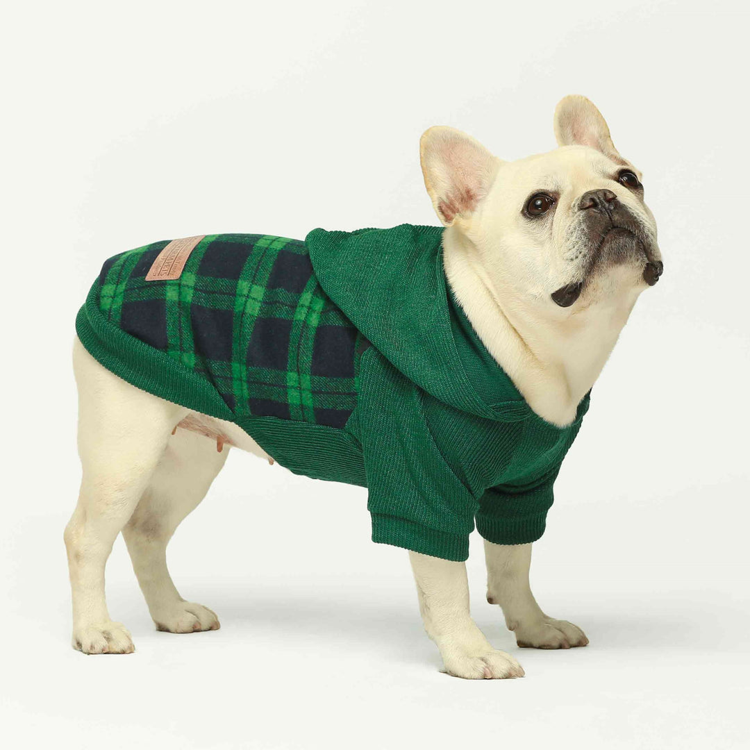 Classic Plaid Dog Hoodie - Fitwarm Dog Clothes