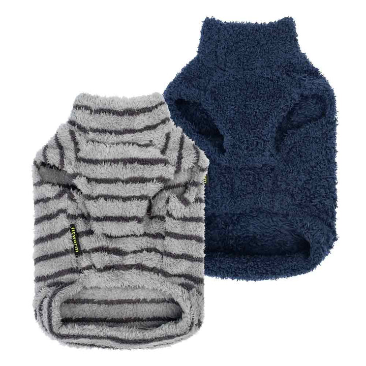 2 Pack Striped Dog Sweater - Fitwarm Dog Clothes