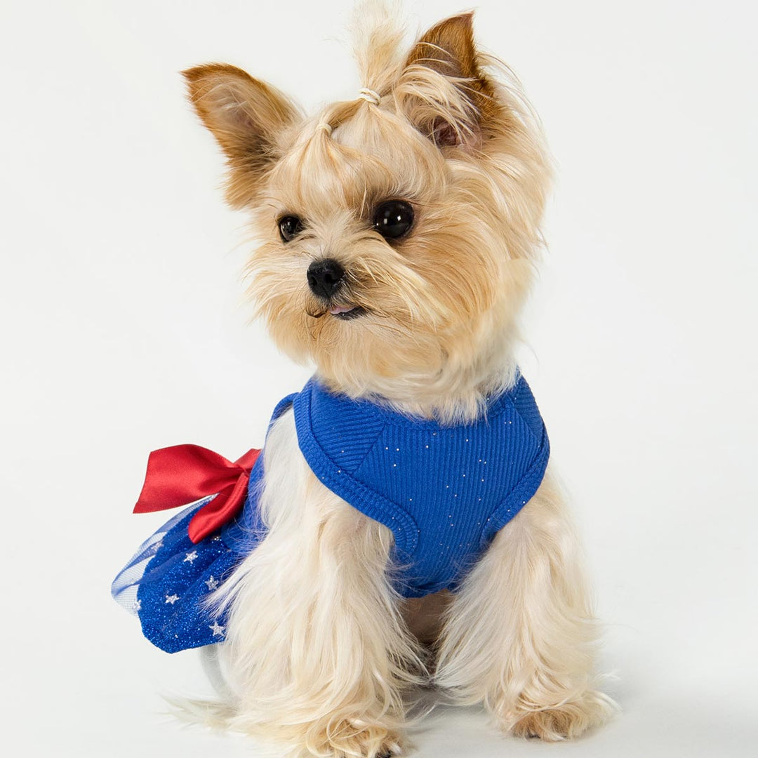Patriotic Dog Dress for Yorkie - Fitwarm Dog Clothes