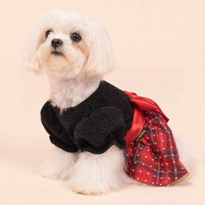 Christmas Dog Plaid Dress - Fitwarm Dog Clothes