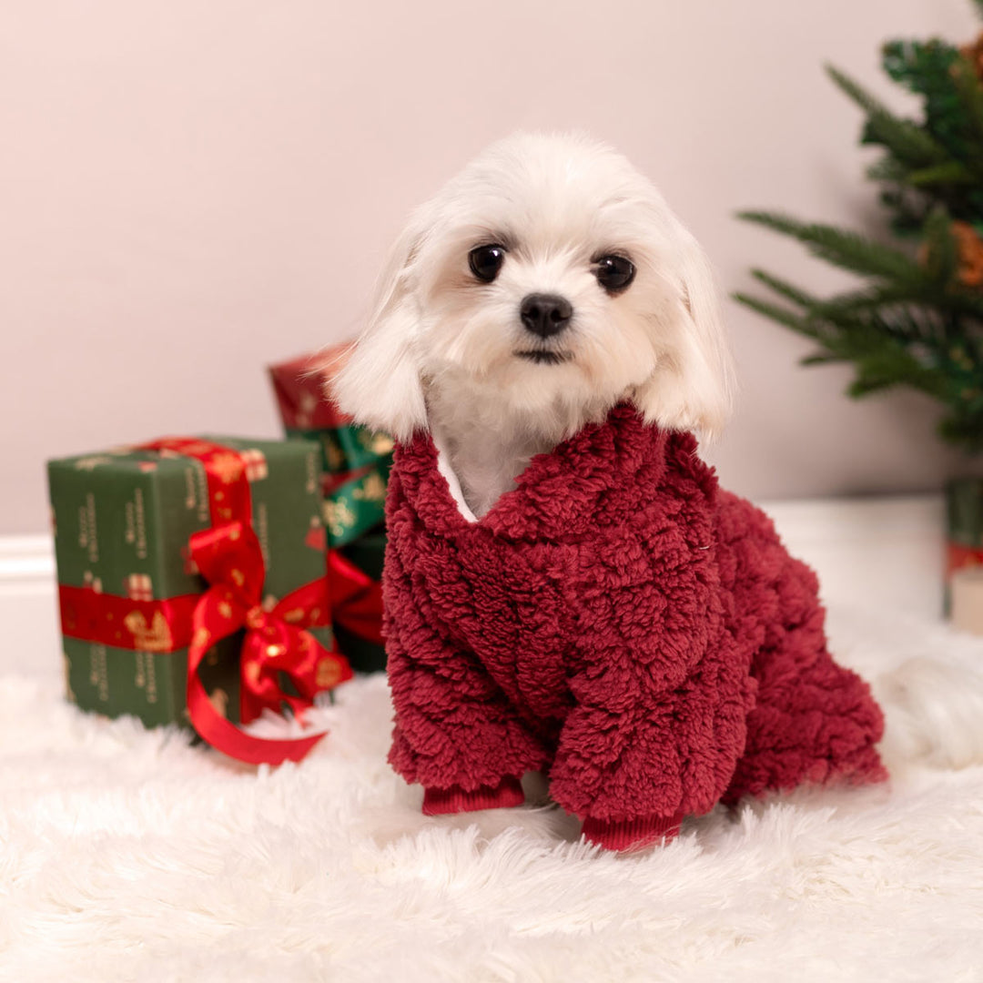 Fuzzy Winter Dog Pajamas - Fitwarm Dog Clothes