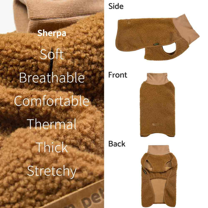 Cozy Turtleneck Dog Fleece Sweater - Fitwarm Dog Clothes