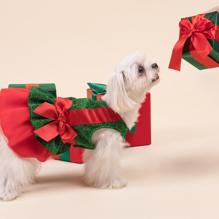 Charming Christmas Dress for Dogs - Fitwarm Dog Clothes