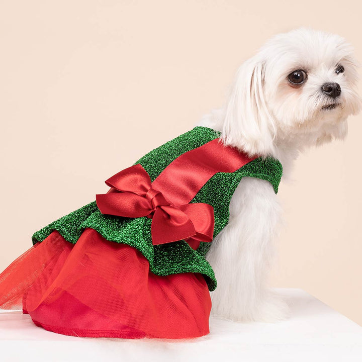 Charming Christmas Dress for Dogs - Fitwarm Dog Clothes