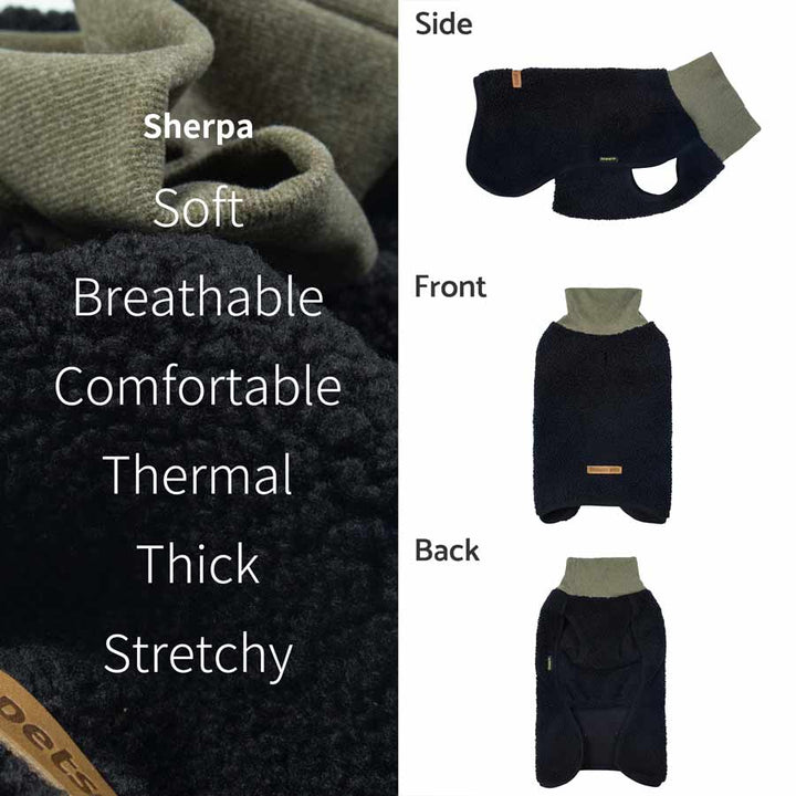 Color Block Dog Turtleneck Sweater - Fitwarm Dog Clothes