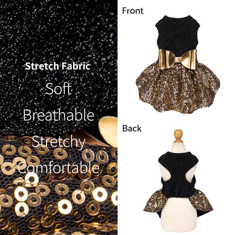 Fancy Sequin Dress for Dogs - Fitwarm Dog Clothes