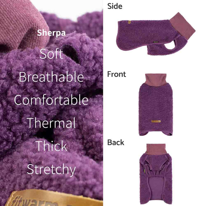 Turtleneck Sherpa Winter Dog Sweater - Fitwarm Dog Clothes