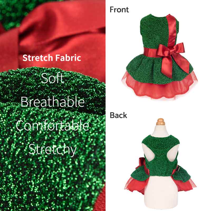 Christmas Dog Dress for Dogs - Fitwarm Dog Clothes