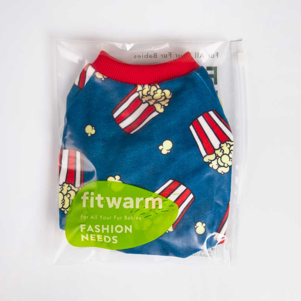 Cute Dog Onesie with Popcorn Prints - Fitwarm Dog Clothes