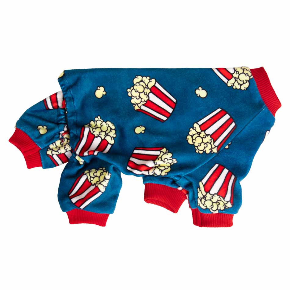 Cute Dog Onesie with Popcorn Prints - Fitwarm Dog Clothes