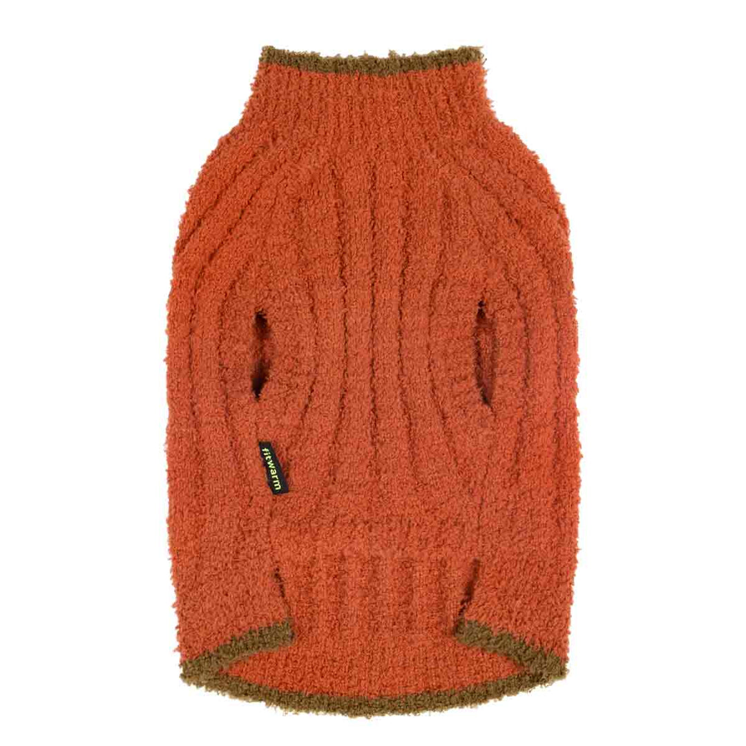 Chocolate Ribbed Knit Dog Sweater - Fitwarm Dog Clothes