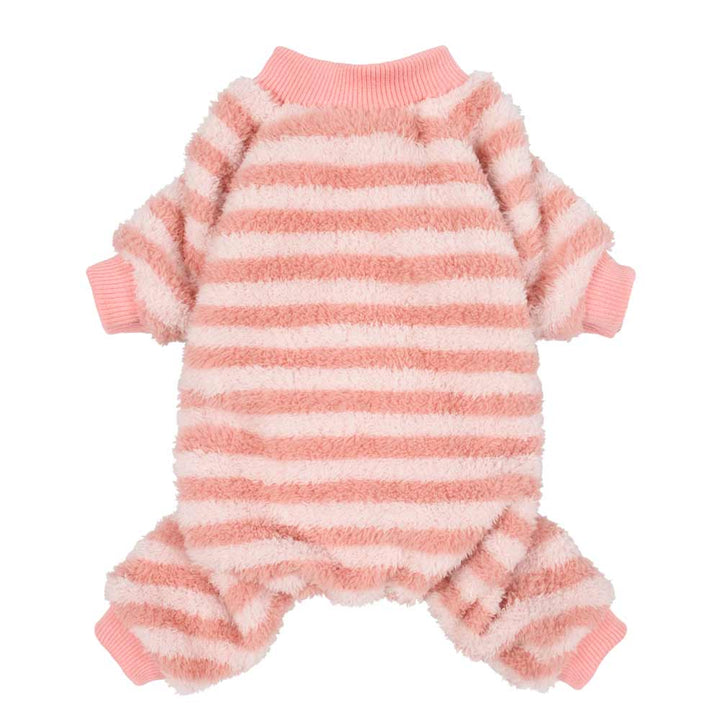 Pink Striped Dog Onesie - Fitwarm Dog Pajamas