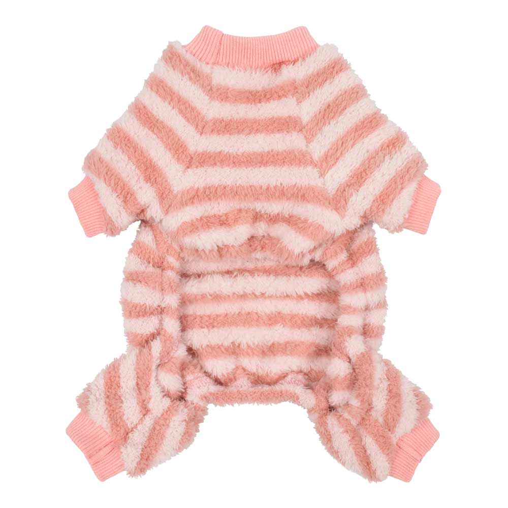 Pink Striped Dog Onesie - Fitwarm Dog Pajamas