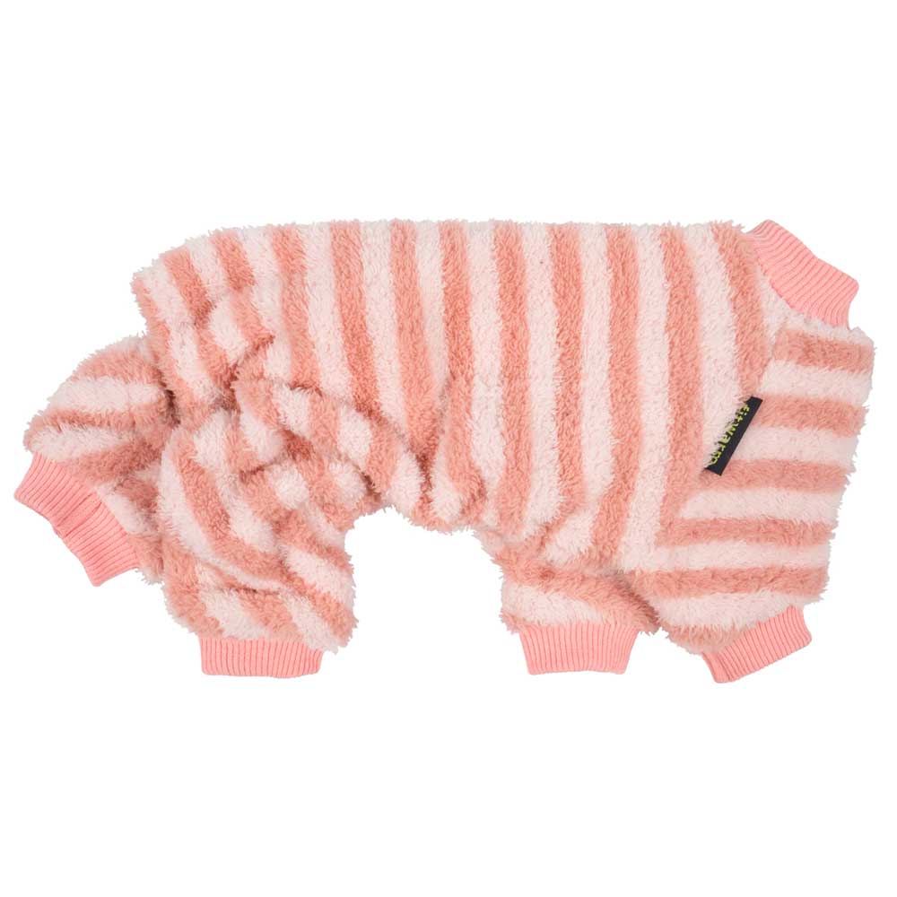 Pink Striped Dog Onesie - Fitwarm Dog Pajamas