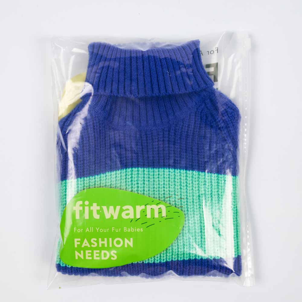 Color Block Winter Sweater for Dogs - Fitwarm Dog Clothes