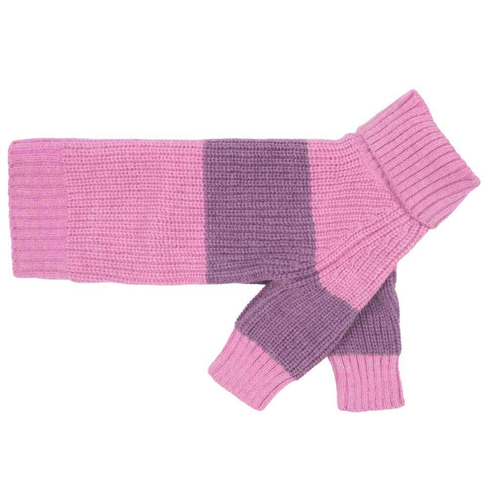 Plum Color Block Winter Dog Sweater - Fitwarm Dog Clothes