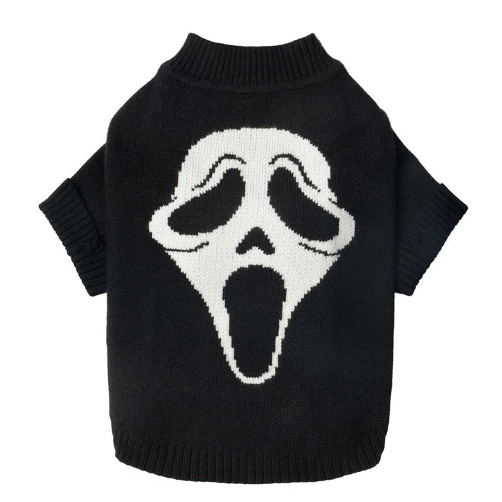 Spooky Ghost Face Halloween Dog Costume - Fitwarm Dog Sweater