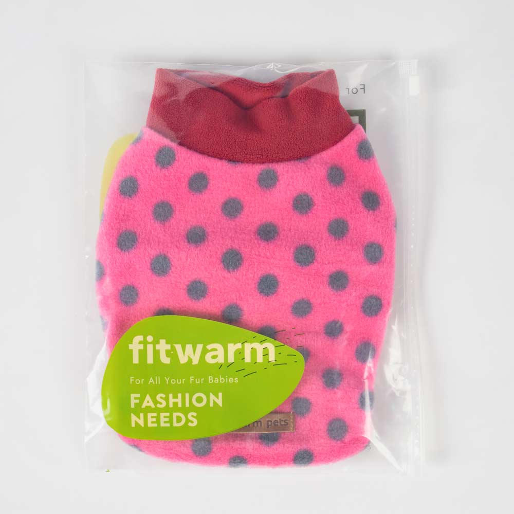 Polka Dot Winter Dog Sweater - Fitwarm Dog Clothes