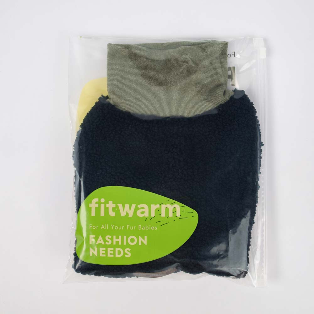 Color Block Dog Turtleneck Sweater - Fitwarm Dog Clothes