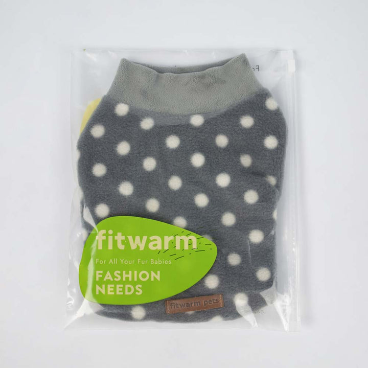 Polka Dot Fleece Sweater for Dogs - Fitwarm Dog Clothes