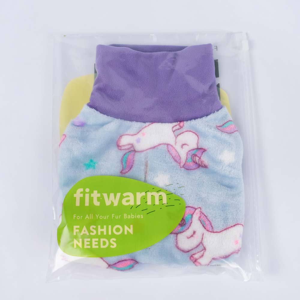 Turtleneck Dog Sweater with  Cute Unicorn Prints - Fitwarm Dog Clothes