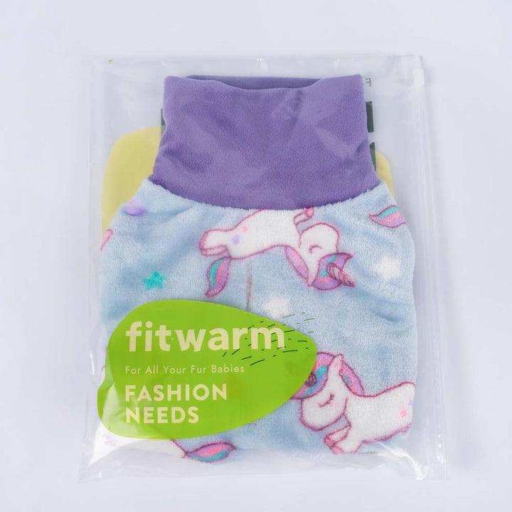 Turtleneck Dog Sweater with  Cute Unicorn Prints - Fitwarm Dog Clothes