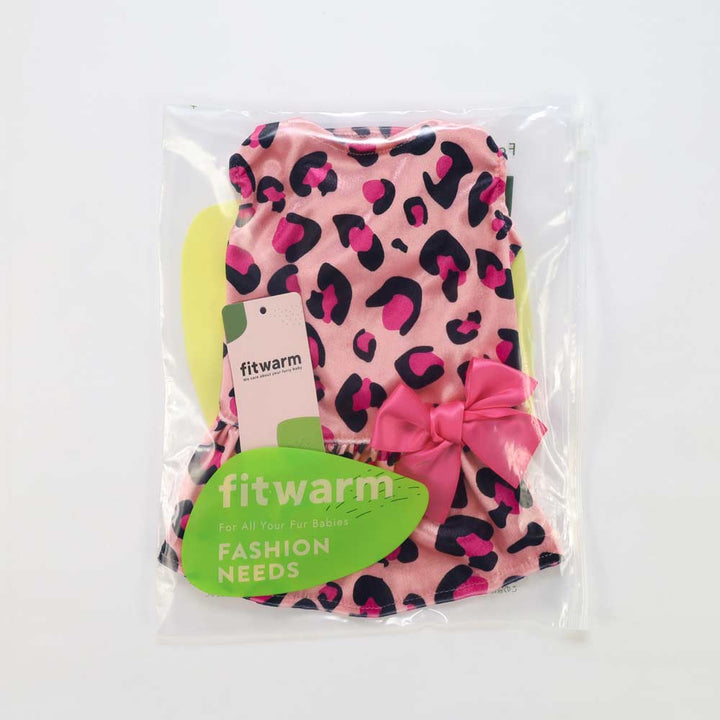 Leopard Dog Valentine Dress - Fitwarm Dog Clothes