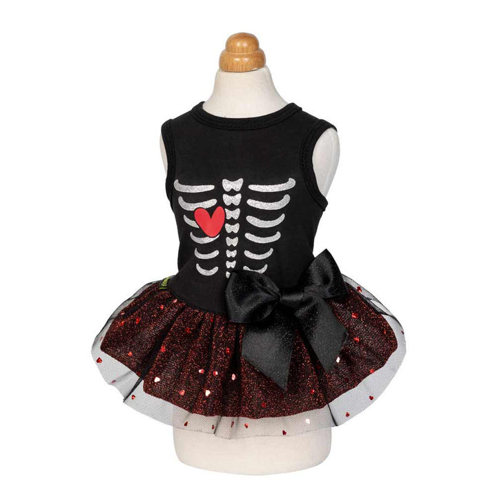 Spooky Skeleton Dog Halloween Dress - Fitwarm Dog Clothes