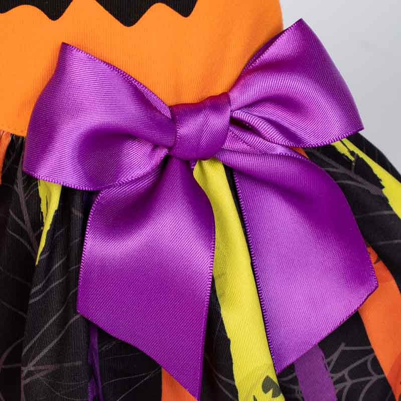 Spooky Pumpkin Face Halloween Dog Dress - Fitwarm Dog Clothes