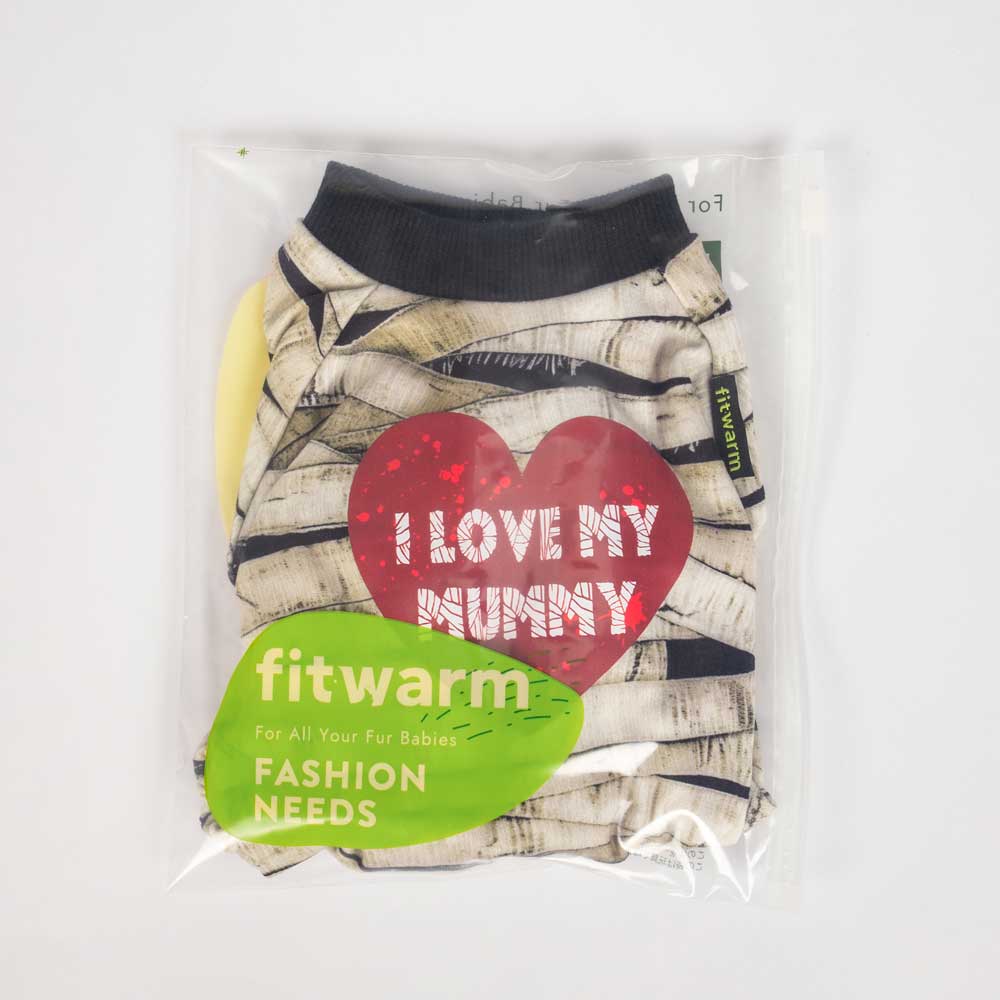 Spooky I Love My Mummy Dog Onesie - Fitwarm Dog Pajamas