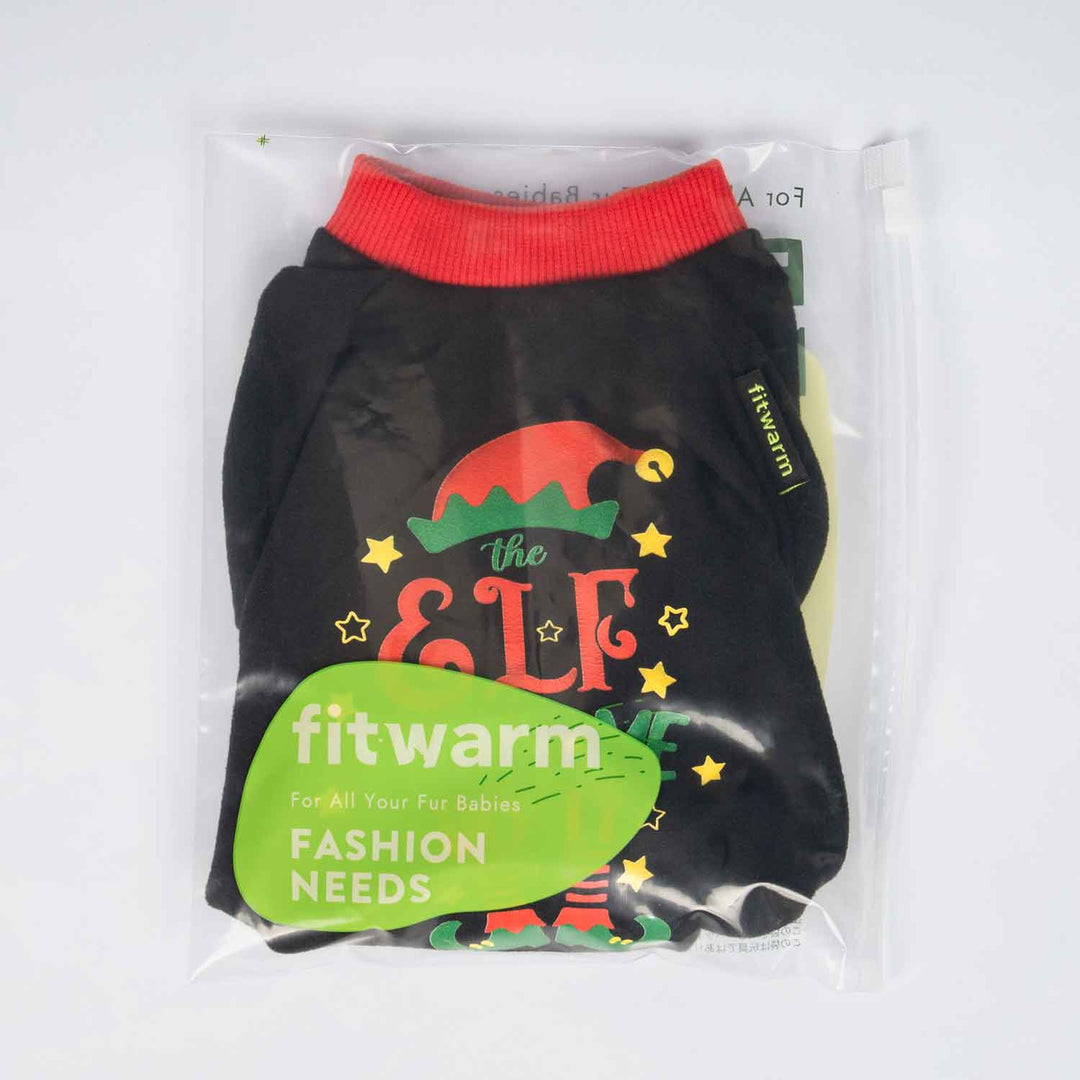 Christmas Dog Pajamas with Elf Made Me Do It Lettering - Fitwarm Dog Clothes