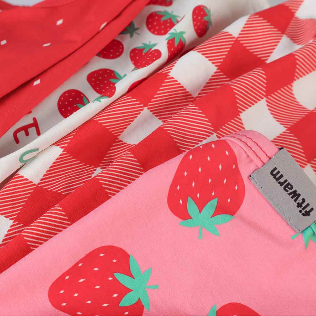 4 Pack Strawberry Themed Dog Shirts - Fitwarm Dog Clothes