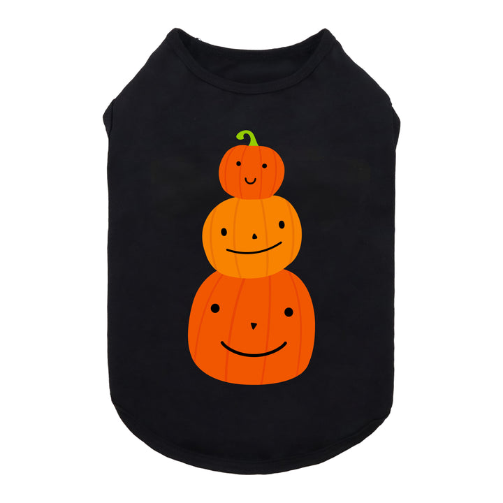 Funny Triple Pumpkins Dog Tank Top - Fitwarm Dog Shirt