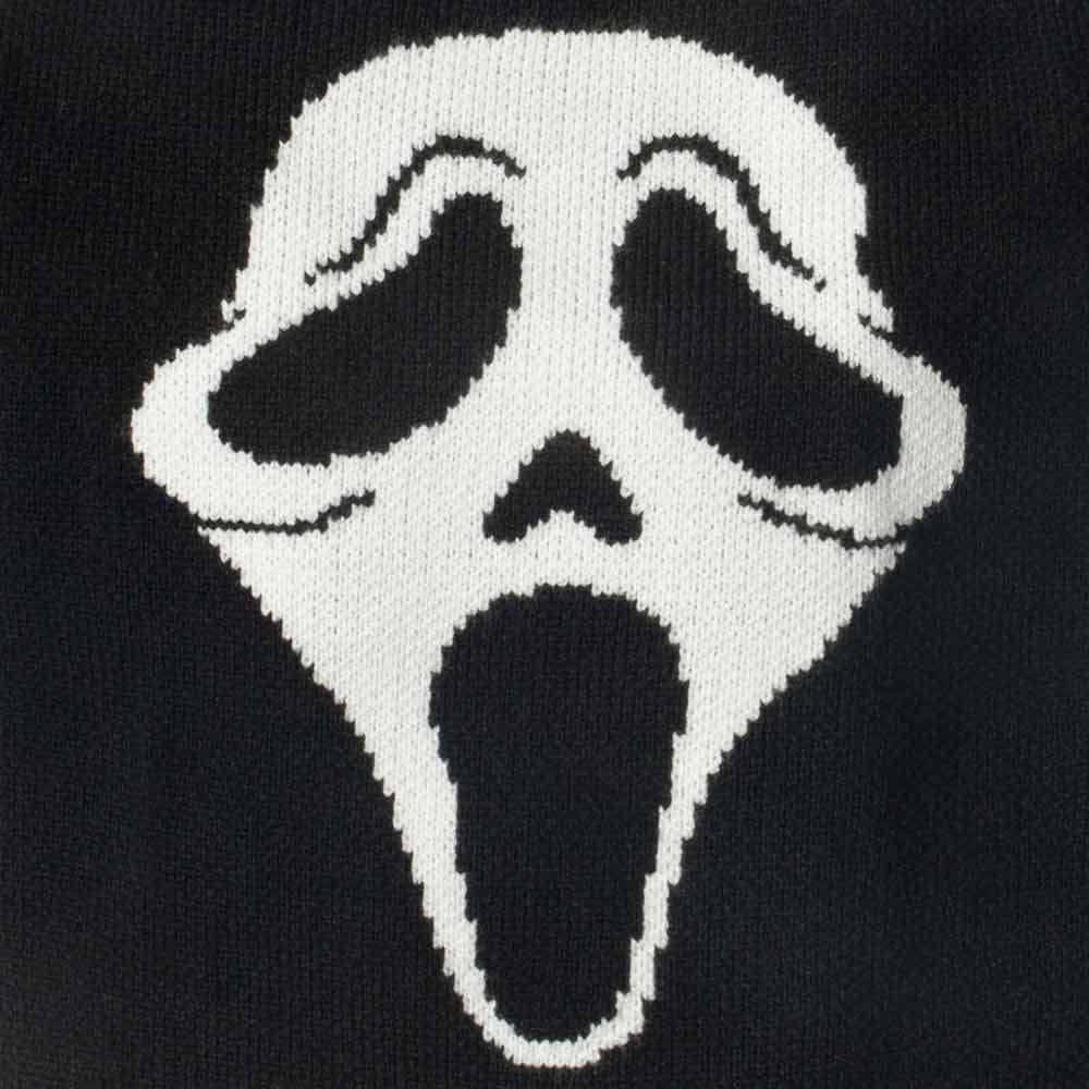 Dog Halloween Sweater with Scream Ghost Face Print - Fitwarm Dog Clothes