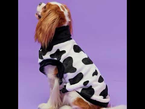 Turtleneck Milk Cow Dog Sweater