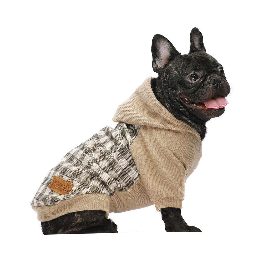 Plaid Dog Sweater Hoodie