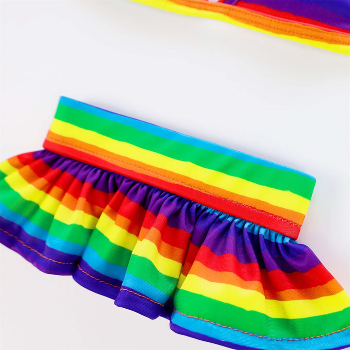 Summer Dog Bikini with Rainbow Stripes - Fitwarm Dog Clothes