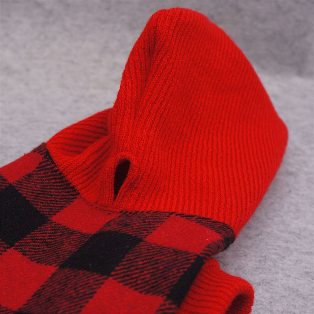 Plaid Hooded dog apparel