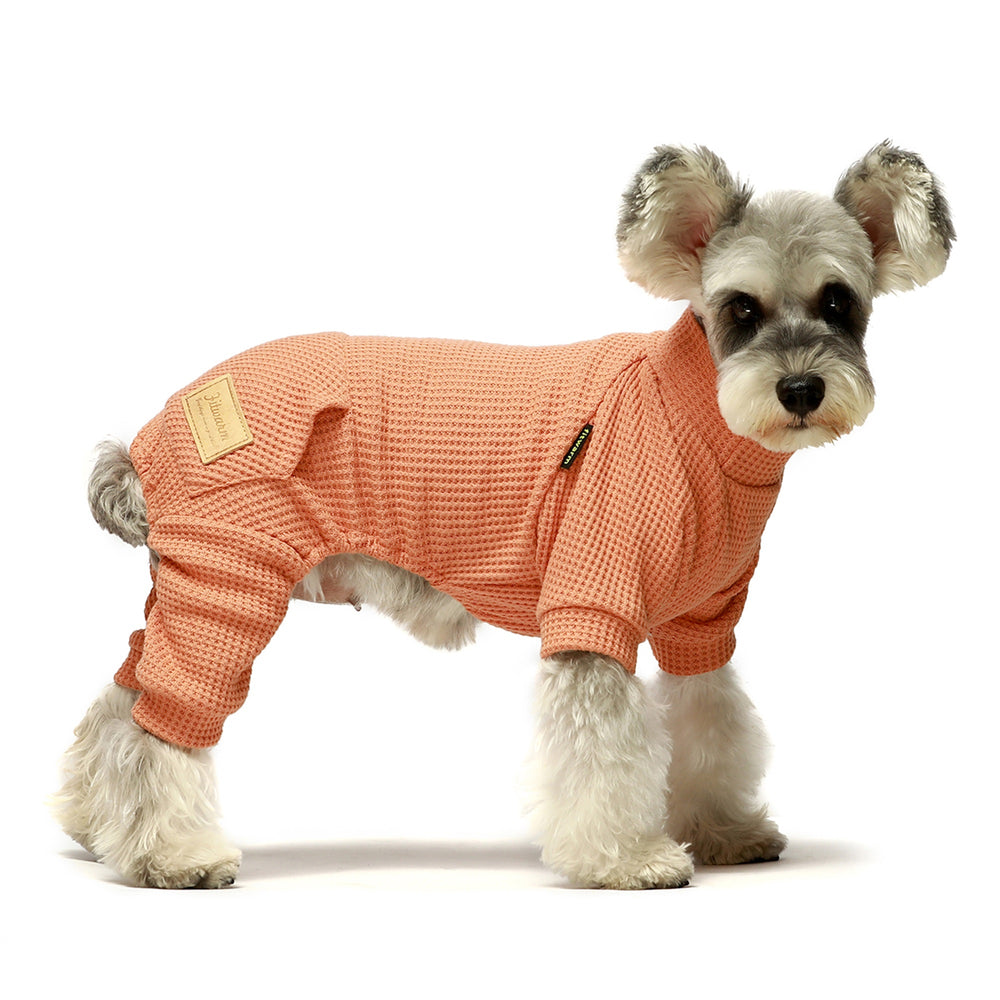 Pocket Turtleneck Dog Pajamas Salmon